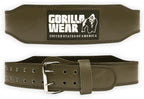 Gorilla Wear Halterriem - 4 Inch Padded Leren Lifting Belt - Legergroen