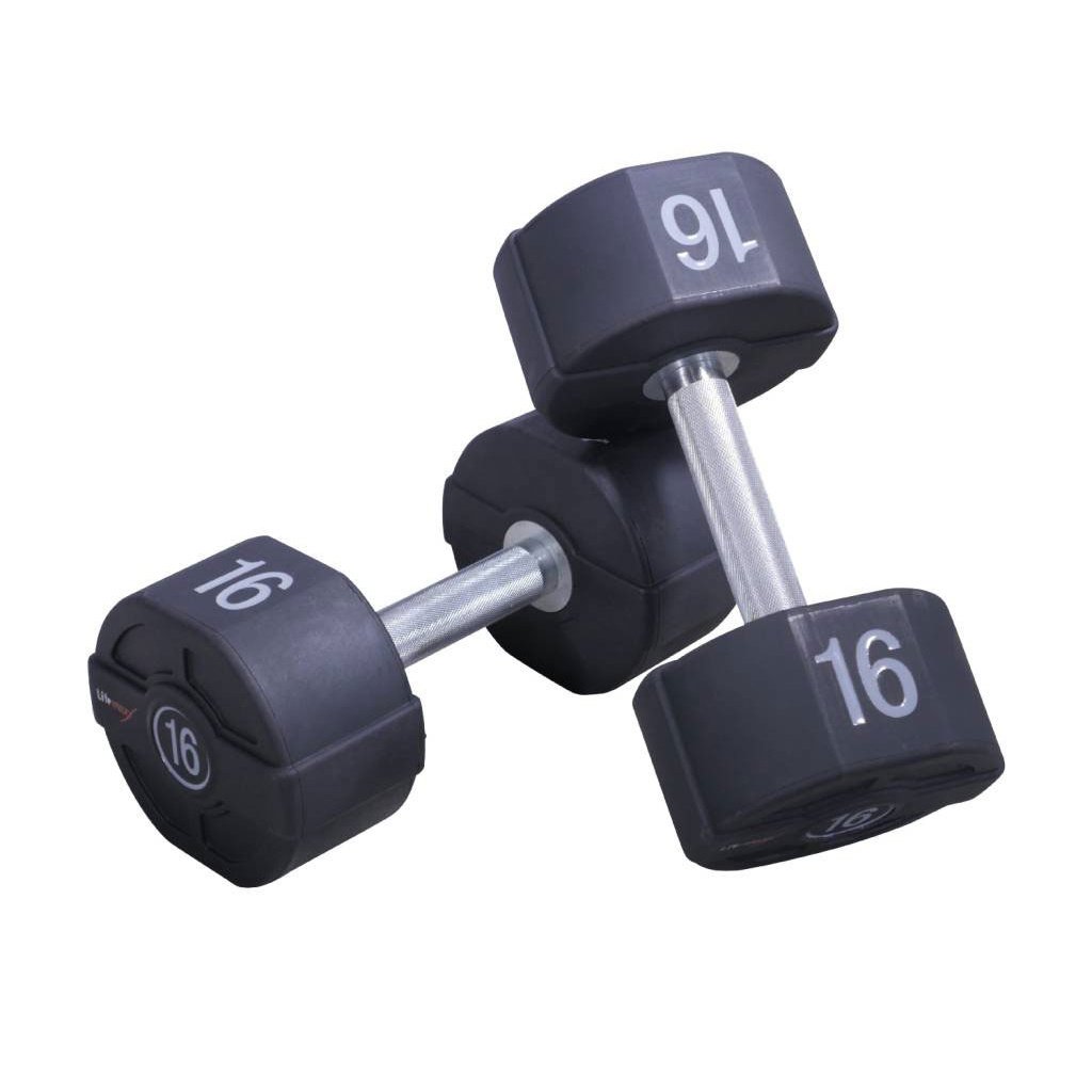 Lifemaxx Ronde PU Dumbbell Set - 2 x 48 kg