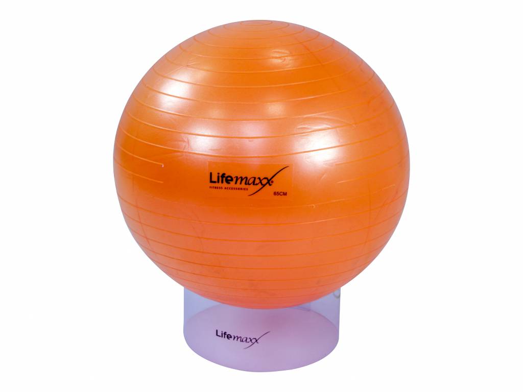 Lifemaxx Gymball - Anti-Burst Fitnessball - 65 cm - Oranje