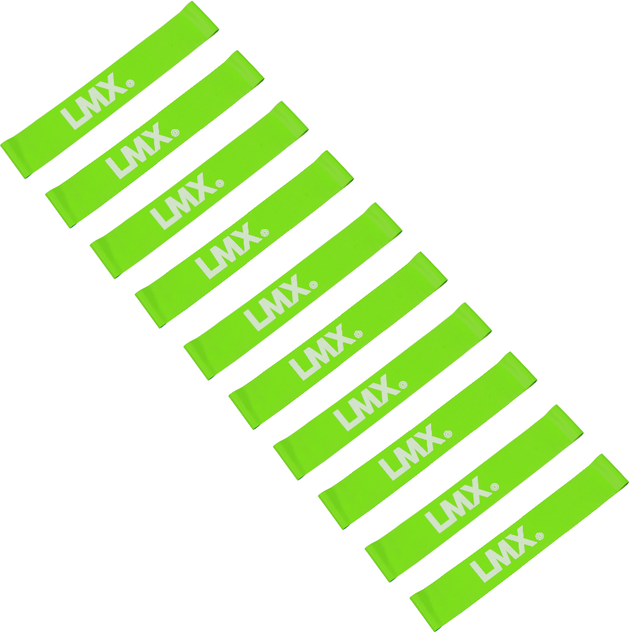 Lifemaxx LMX Mini Weerstandsband - Licht - Groen - 10 stuks