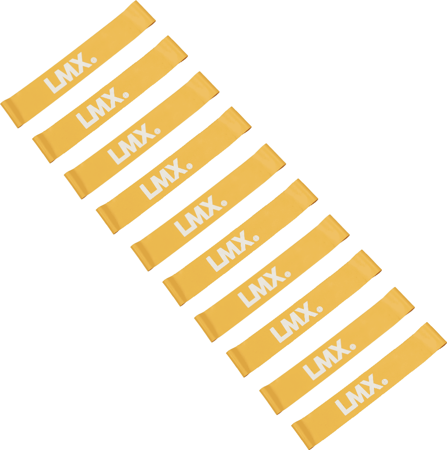 Lifemaxx LMX Mini Weerstandsband - Medium - Oranje - 10 stuks