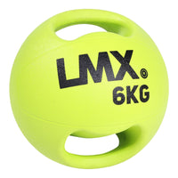 Lifemaxx LMX Medicijn bal - Double Handle Medicine Ball - 6 kg - Geel