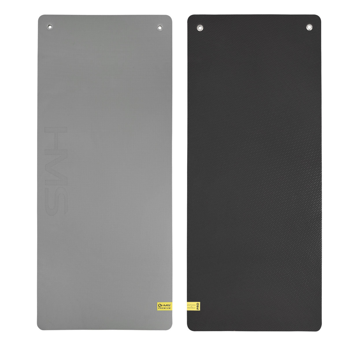 HMS Fitness Mat - Grijs/Zwart - 15 mm