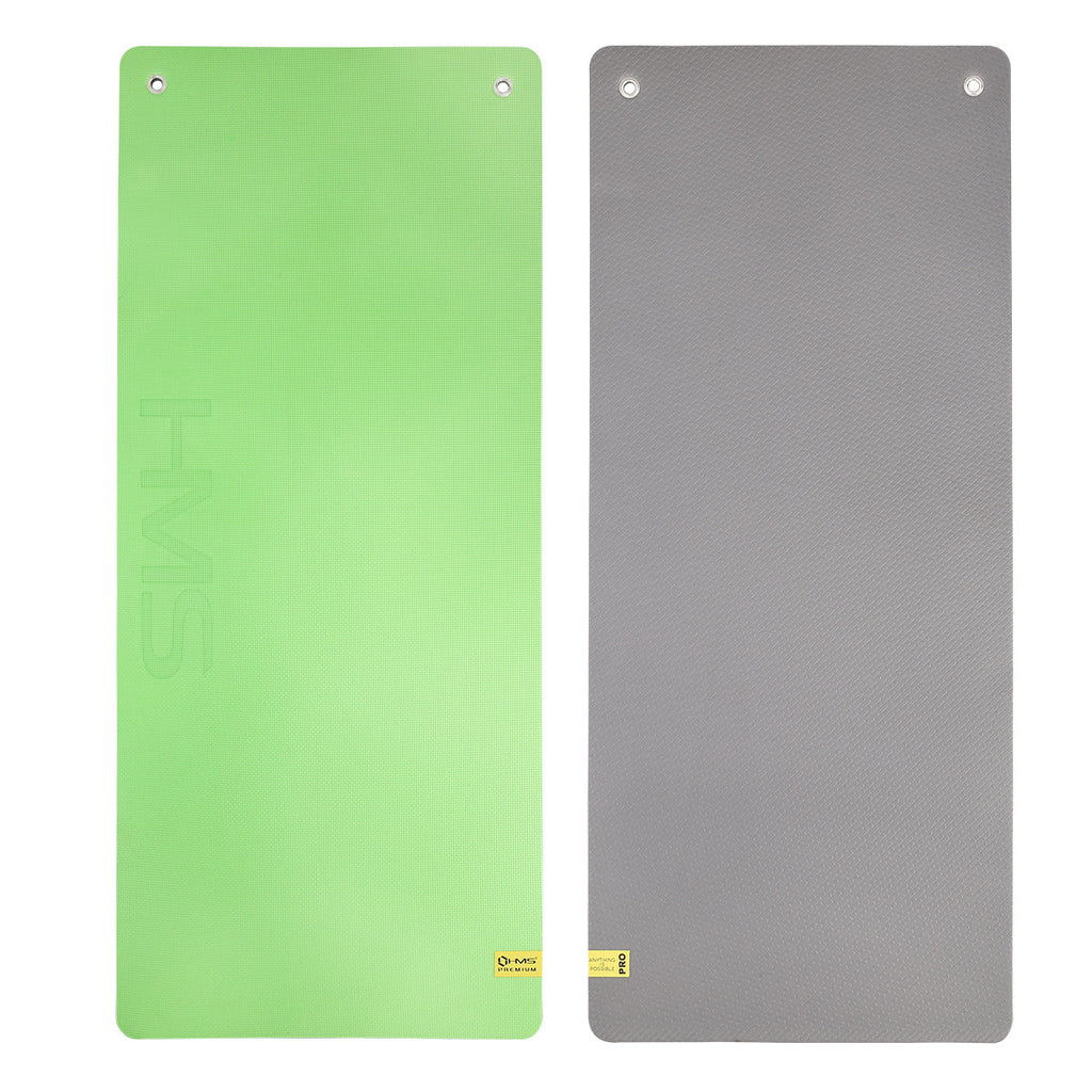 HMS Fitness Mat - Groen/Grijs - 15 mm