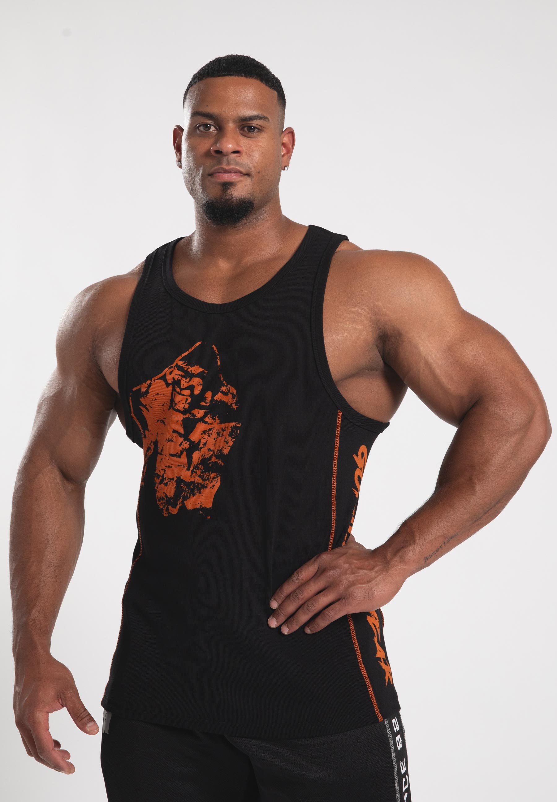 Gorilla Wear Monterey Tank Top - Zwart/Oranje