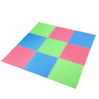 One Fitness Puzzelmat - Set van 9 - 10 mm - Multi