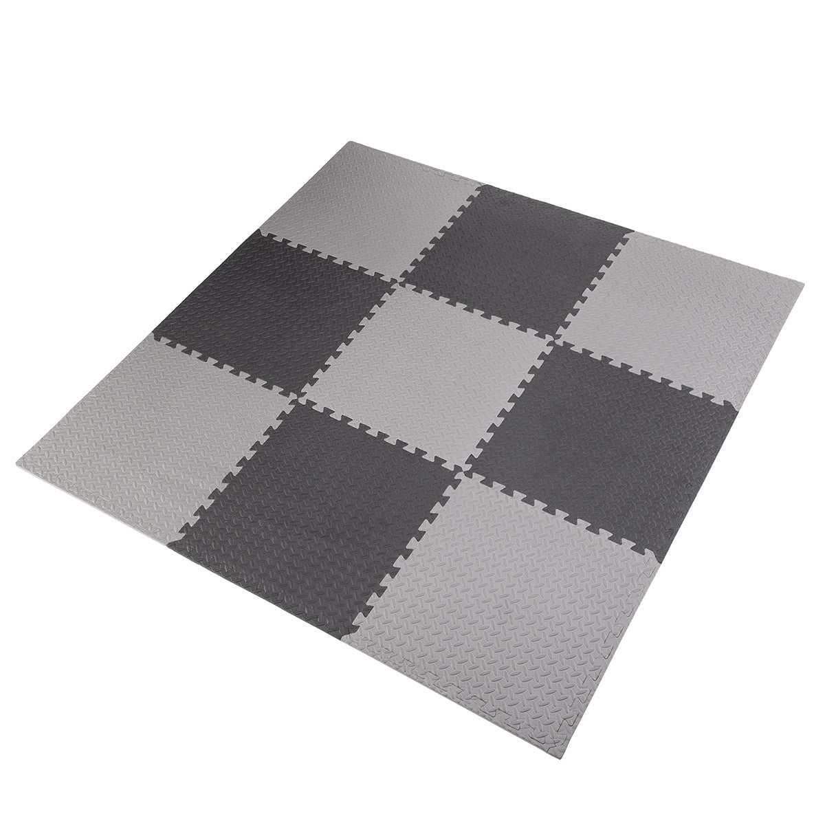 HMS Puzzelmat - Set van 9 - 12 mm - Lichtgrijs