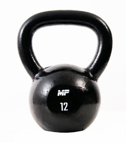 Muscle Power Gietijzeren Kettlebell - Zwart - 12 kg