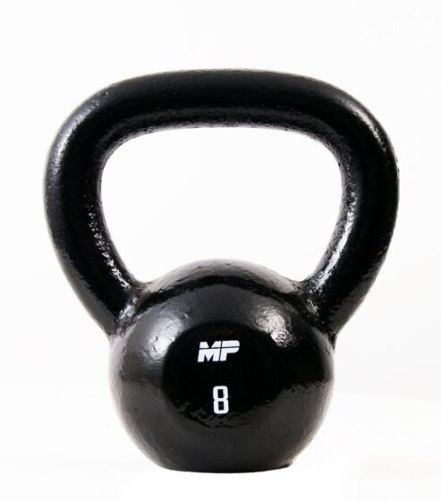 Muscle Power Gietijzeren Kettlebell - Zwart - 8 kg