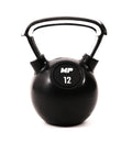 Muscle Power Rubberen Kettlebell - Zwart - 12 kg