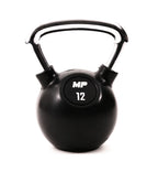 Muscle Power Rubberen Kettlebell - Zwart - 12 kg