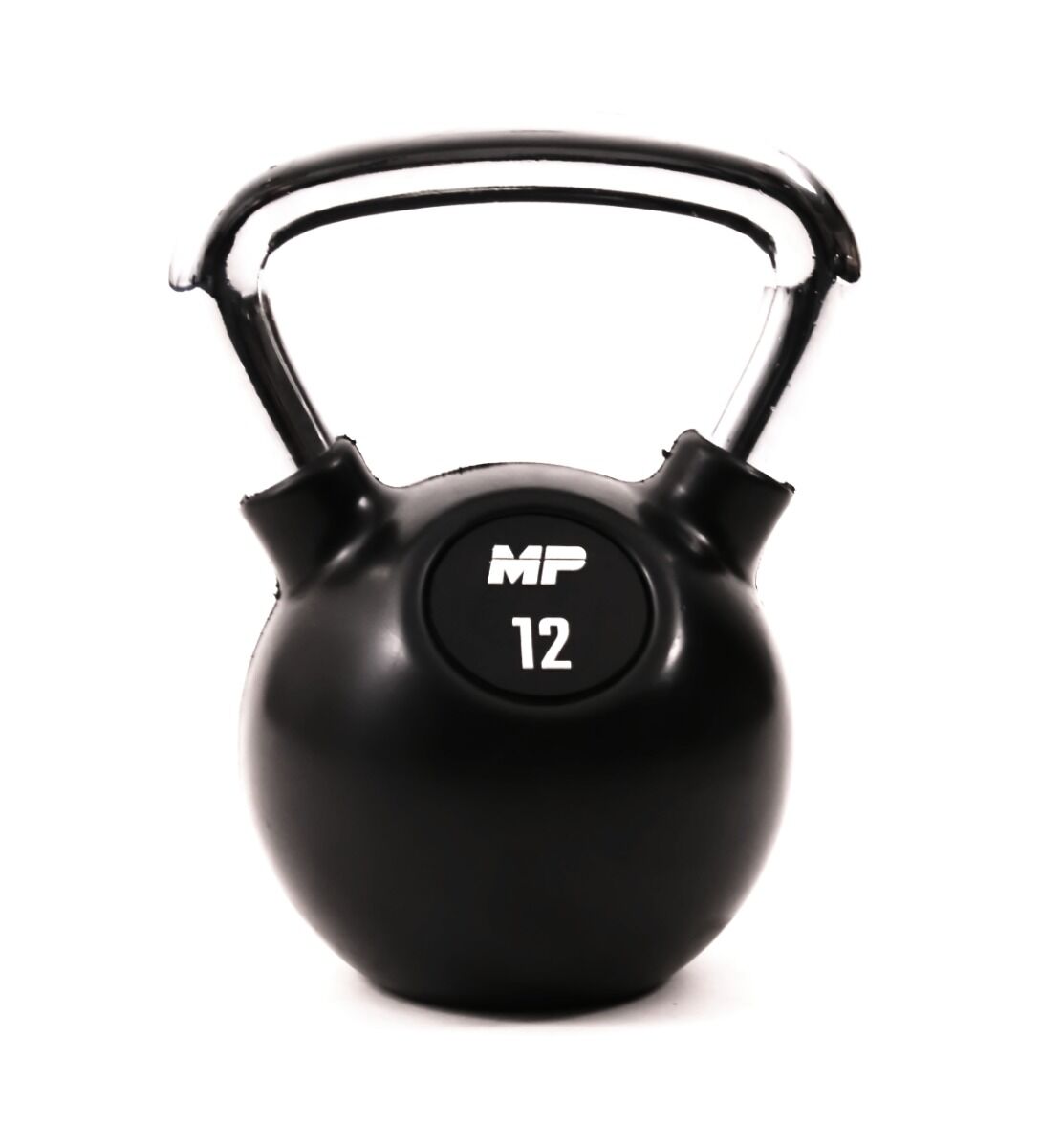 Muscle Power Rubberen Kettlebell - Zwart - 12 kg