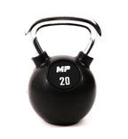 Muscle Power Rubberen Kettlebell - Zwart - 20 kg