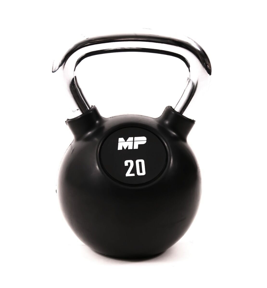 Muscle Power Rubberen Kettlebell - Zwart - 20 kg