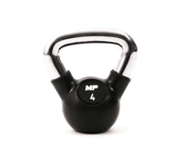 Muscle Power Rubberen Kettlebell - Zwart - 4 kg