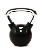 Muscle Power Rubberen Kettlebell - Zwart - 8 kg