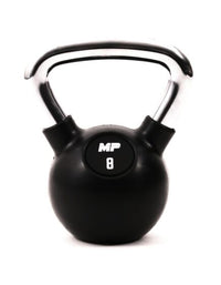 Muscle Power Rubberen Kettlebell - Zwart - 8 kg