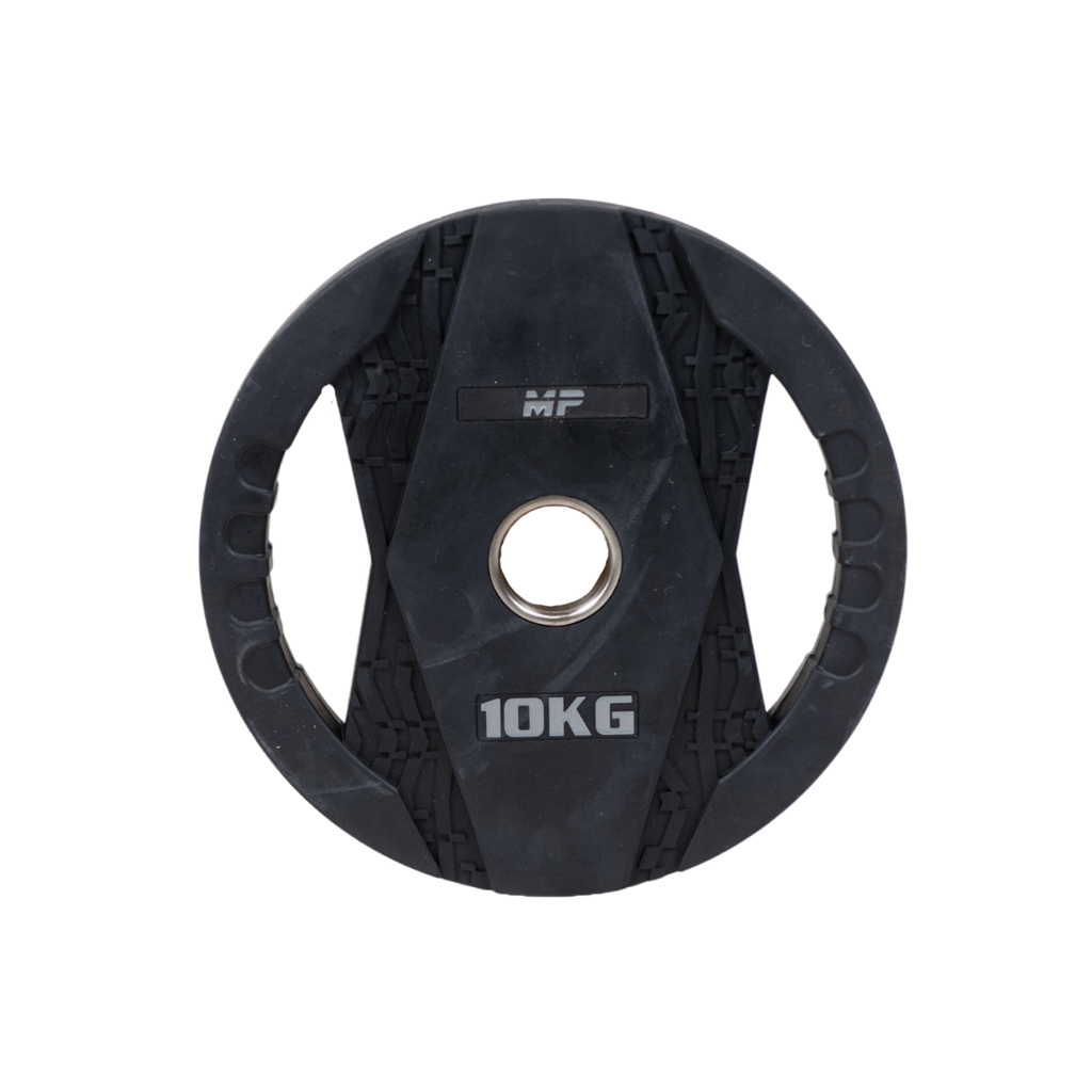 Muscle Power Olympische Halterschijf met Handgrepen - Rubber - 10 kg