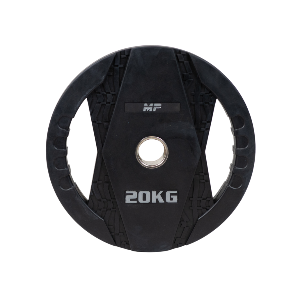 Muscle Power Olympische Halterschijf met Handgrepen - Rubber - 20 kg