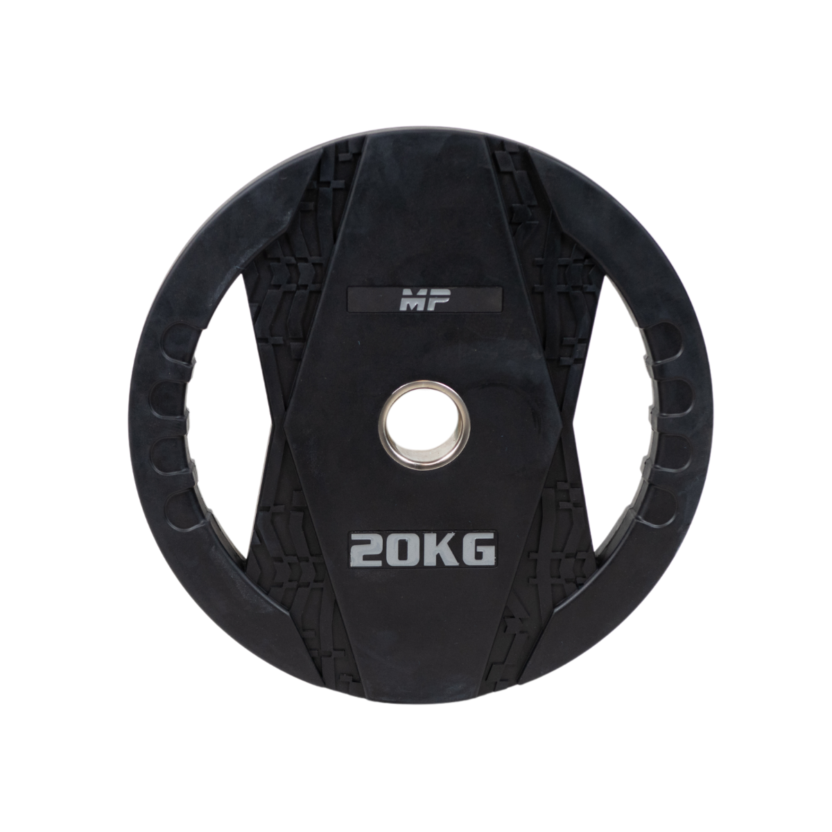 Muscle Power Olympische Halterschijf met Handgrepen - Rubber - 20 kg