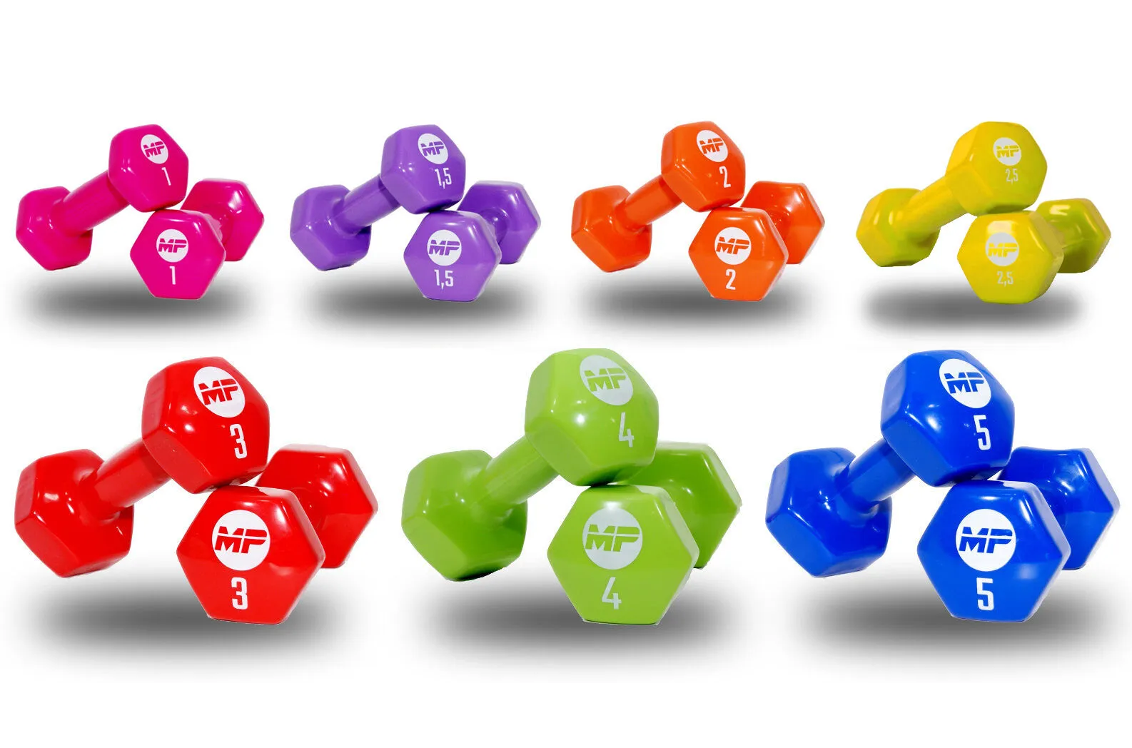 Muscle Power Vinyl Dumbbells - Set van 2
