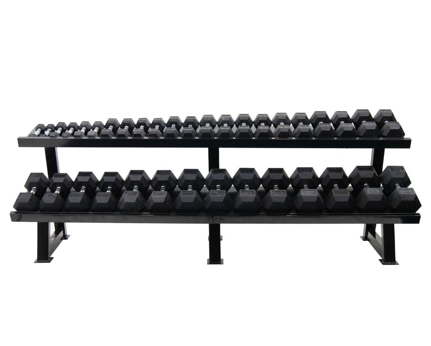 Muscle Power Dumbbellrek Heavy 2-laags - Zwart