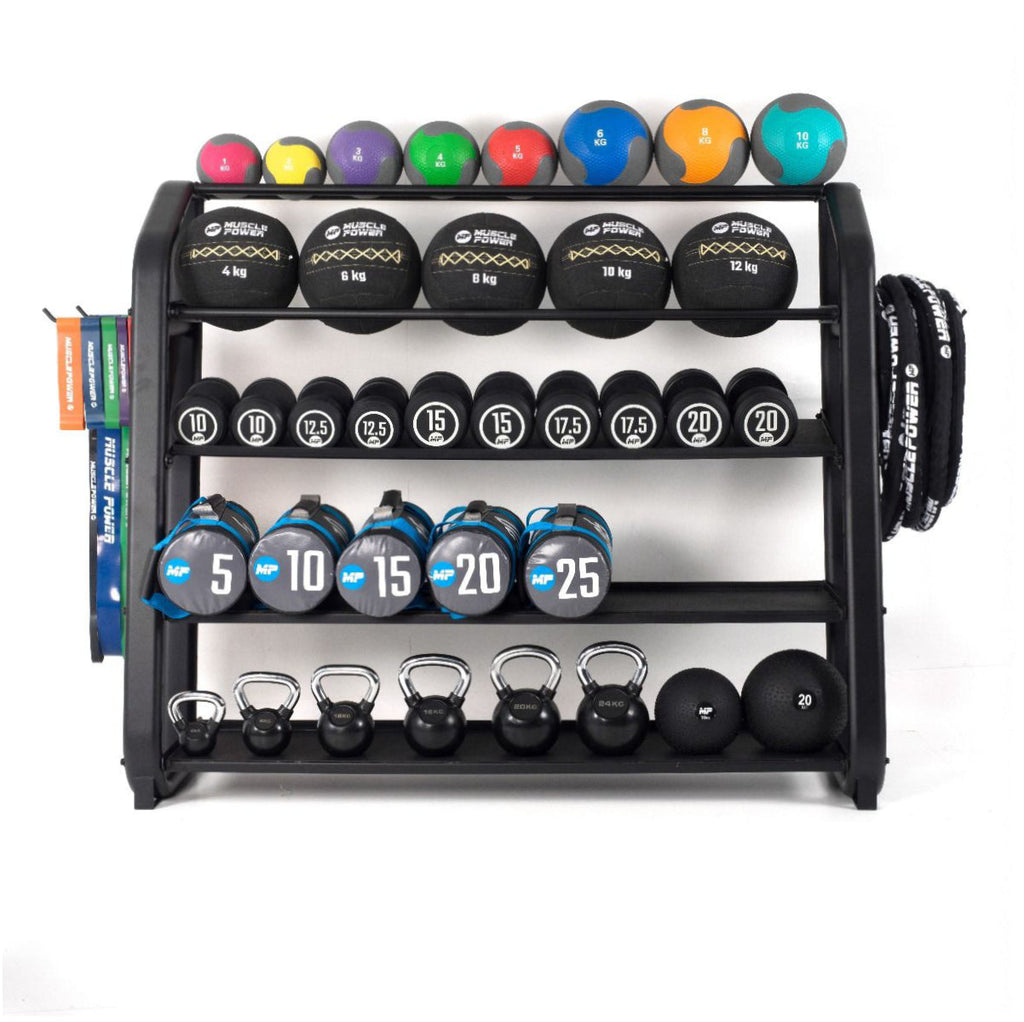 Muscle Power Multi Fitness Opbergsysteem - Zwart