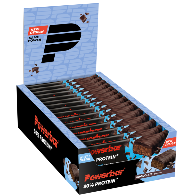 Powerbar 30% Protein+ Bar - 15 x 55 gr - Chocolade