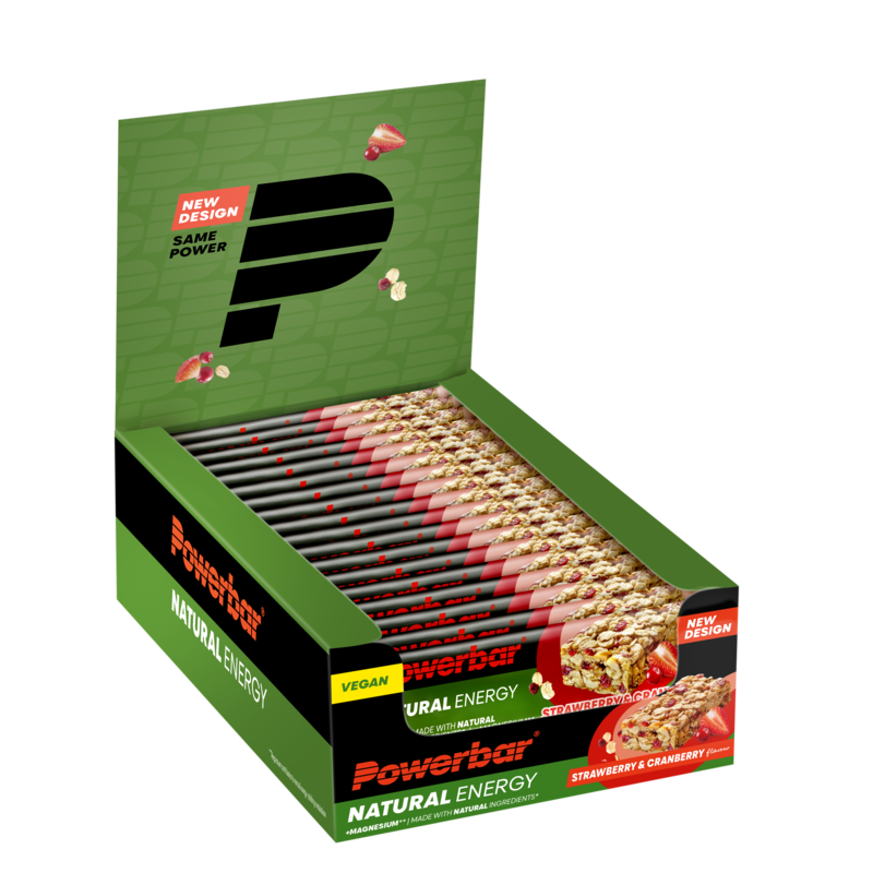 Powerbar Natural Energy Cereal Bar - 18 x 40 gr - Aardbei & Cranberry