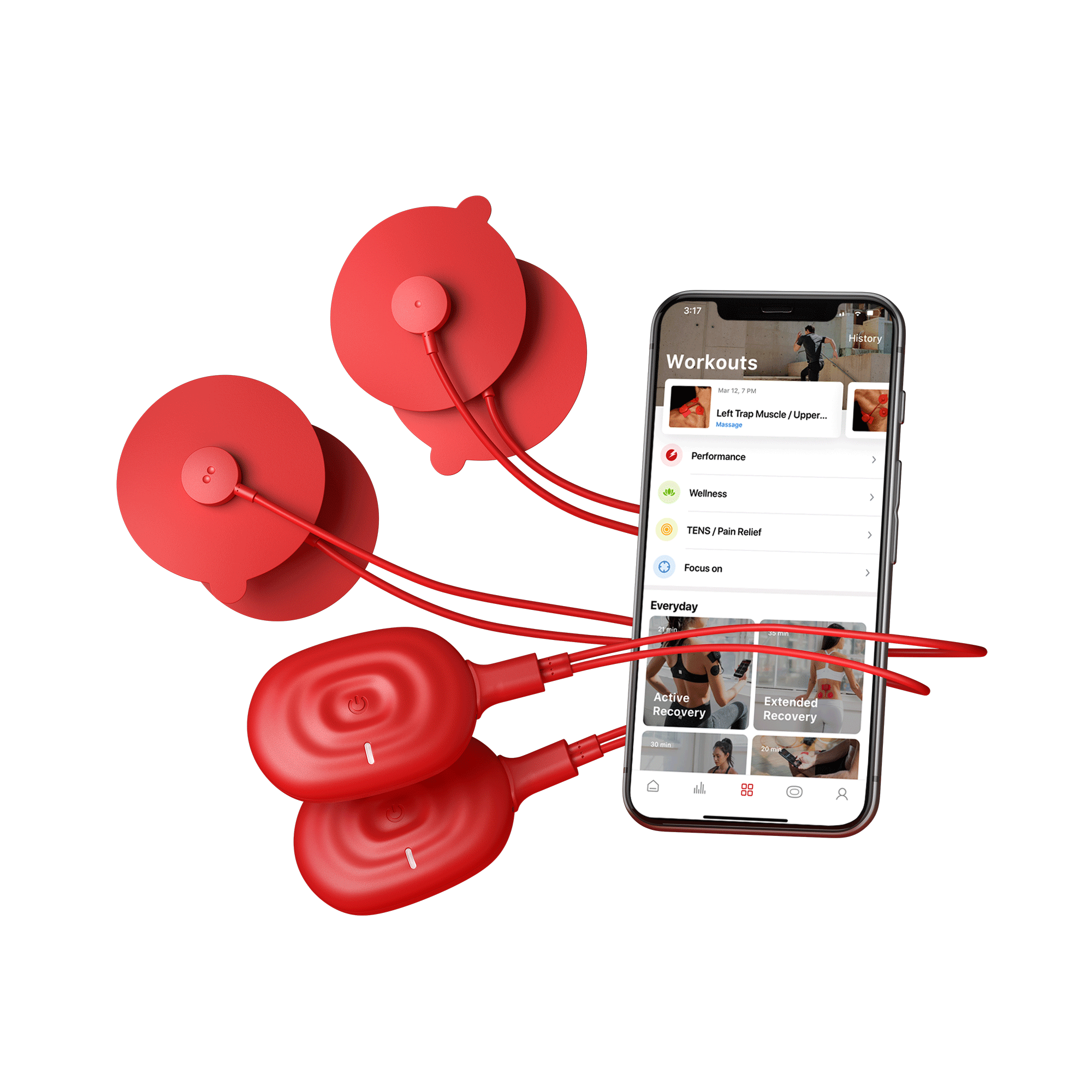 Therabody Powerdot Duo Red 2.0 - Elektrostimulatie