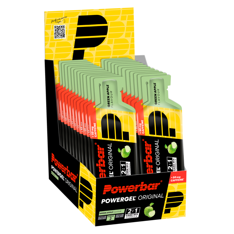 Powerbar Powergel Original Cafeine - 24 x 41 gr - Groene appel