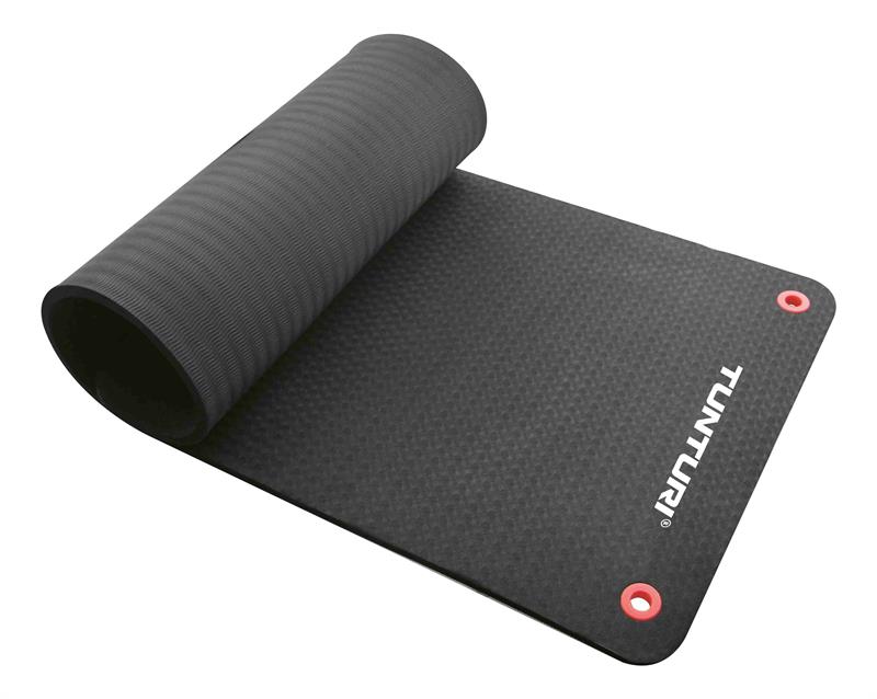 Tunturi Fitnessmat Pro 180 x 60 cm zwart