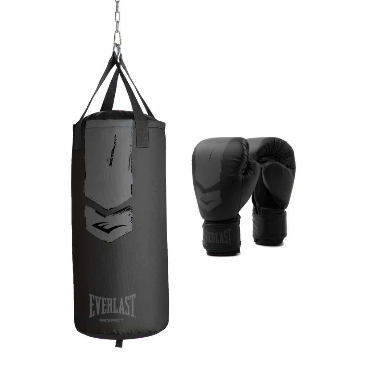 Everlast Prospect 2 Heavy Bag Kit - Bokszak & Bokshandschoenen - Zwart/Grijs