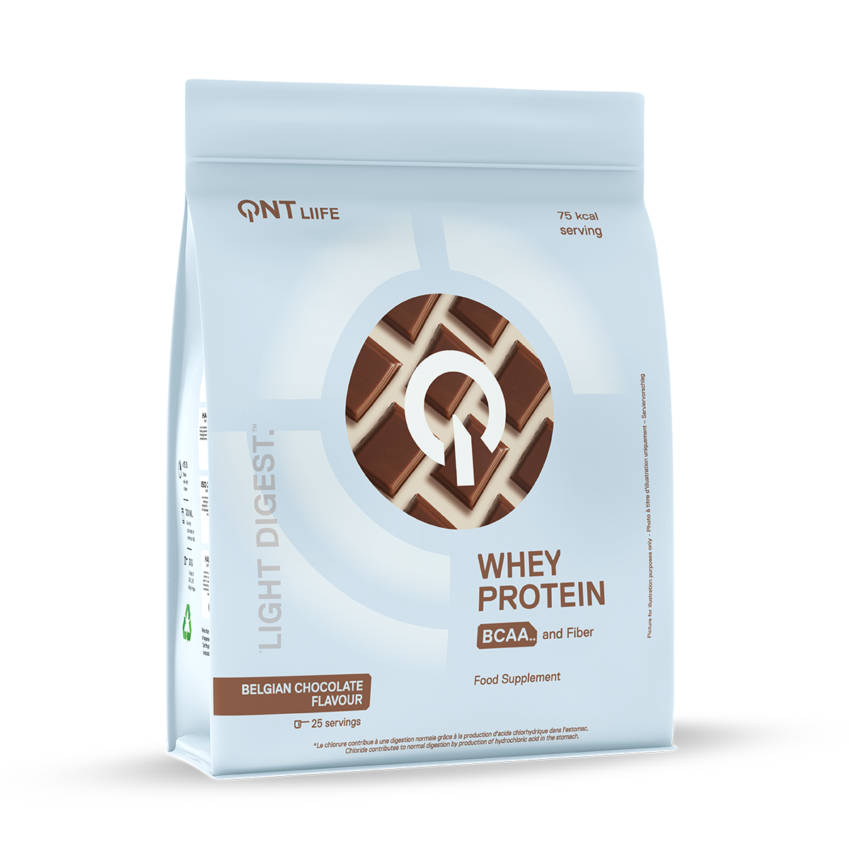 QNT Light Digest Whey Protein - Eiwit Poeder - 500 gram - Belgian Chocolate