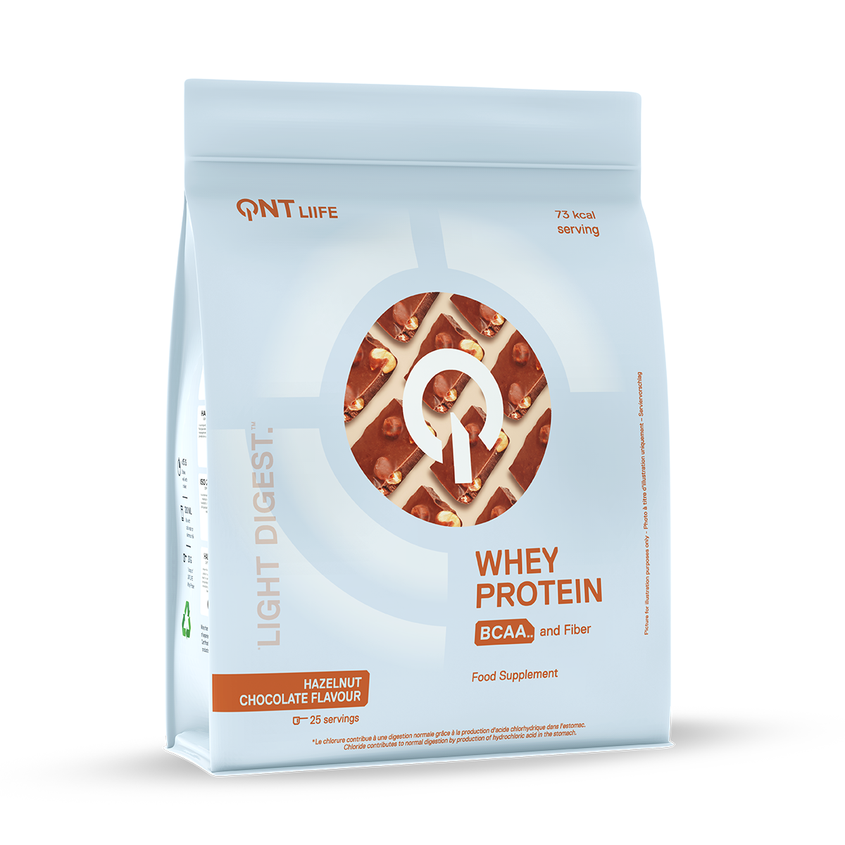 QNT Light Digest Whey Protein - Eiwit Poeder - 500 gram - Hazelnut Chocolate