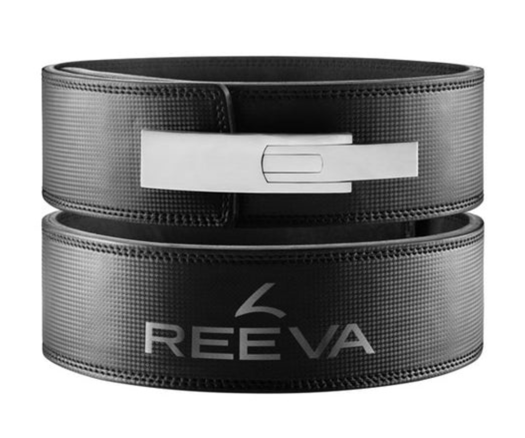 Reeva Halterriem - Carbon Leer Lifting Belt - Zwart