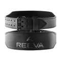 Reeva Leren Fitness Riem Zwart