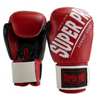 Super Pro Combat Gear Rebel (Kick)Bokshandschoenen - Rood/Wit