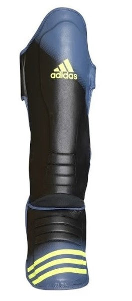 Adidas Speed Grappling Shin-n-Step - Scheenbeschermer - Zwart - Geel - S/M