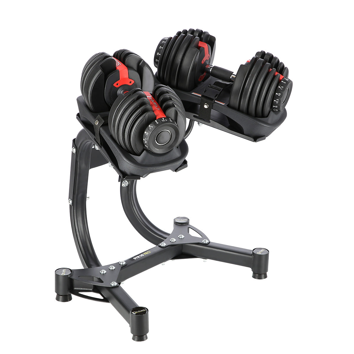 HMS Verstelbare Dumbbell Set met Opbergrek - 2 x 23,8 kg