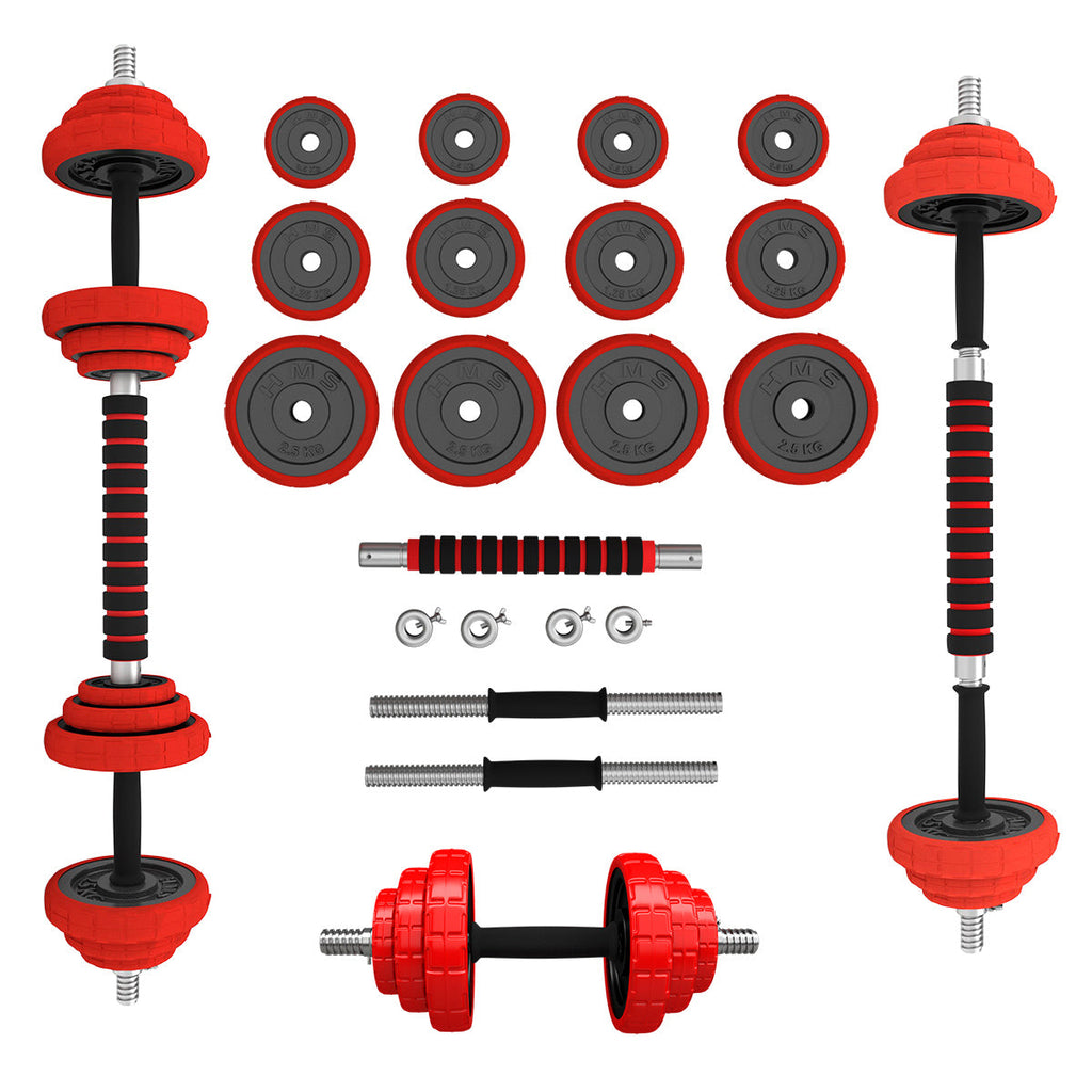 HMS Verstelbare Halter en Dumbbell Set - Rood - 20 kg