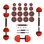HMS Verstelbare Halter en Dumbbell Set - Rood - 30 kg
