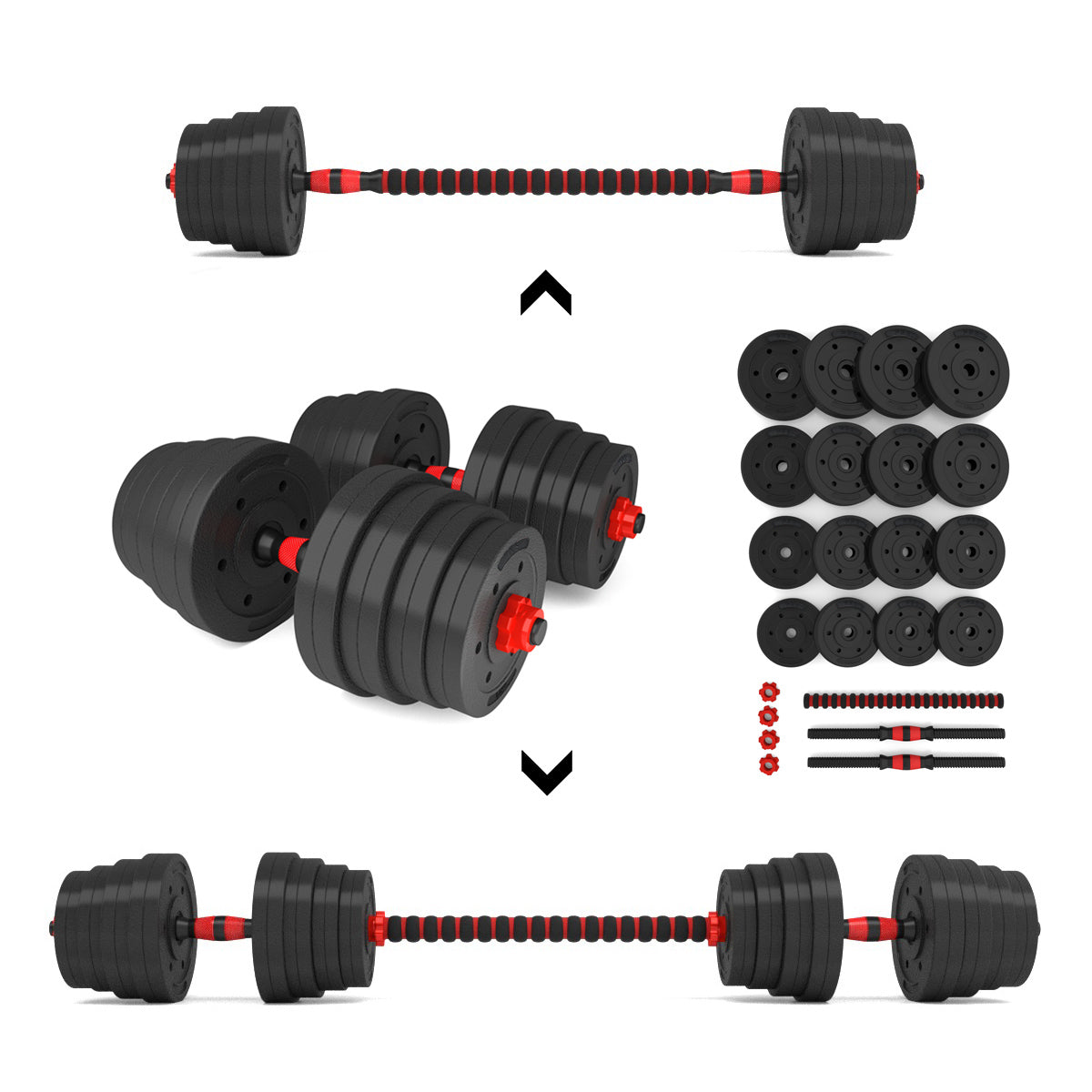 HMS Verstelbare Halter en Dumbbell Set - 30 kg