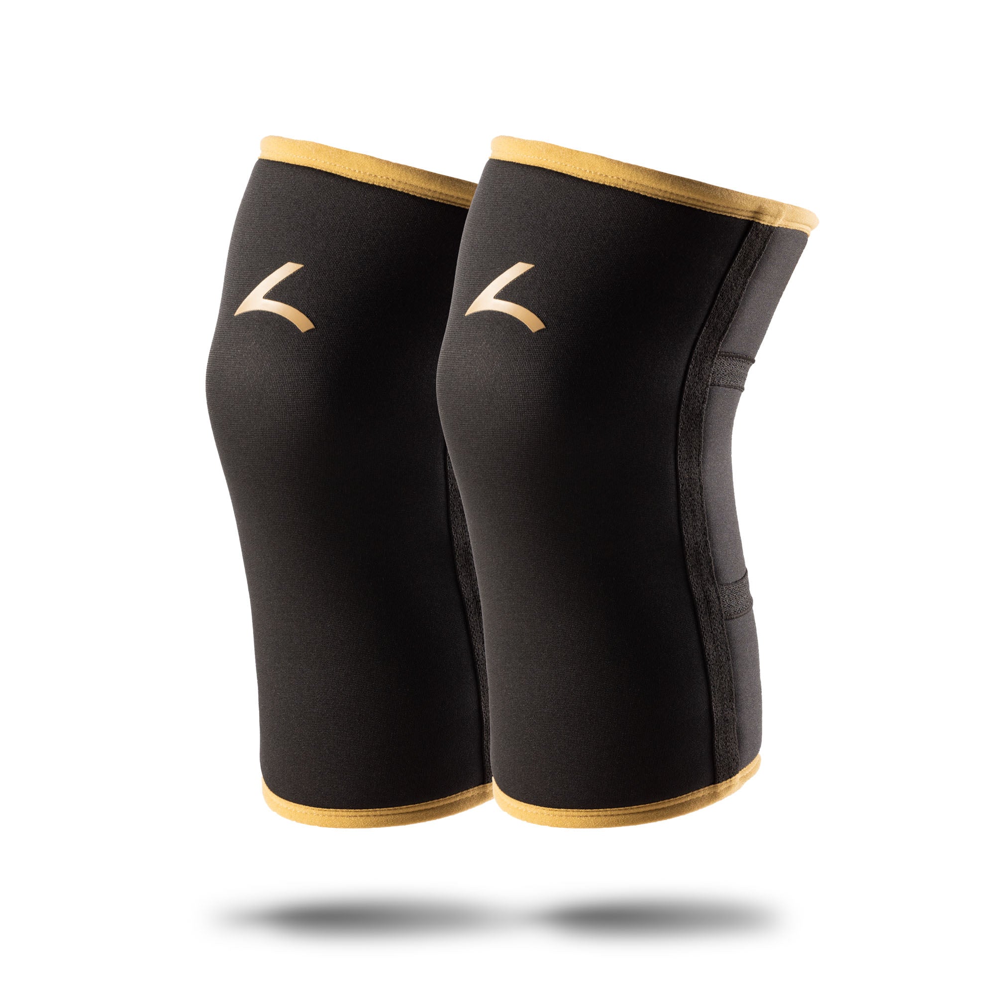 Reeva Powerlifting Knee Sleeves - Knie Bandages - 7 mm - Goud