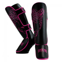 Super Pro Kids Scheenbeschermers Leopard - Zwart/Roze