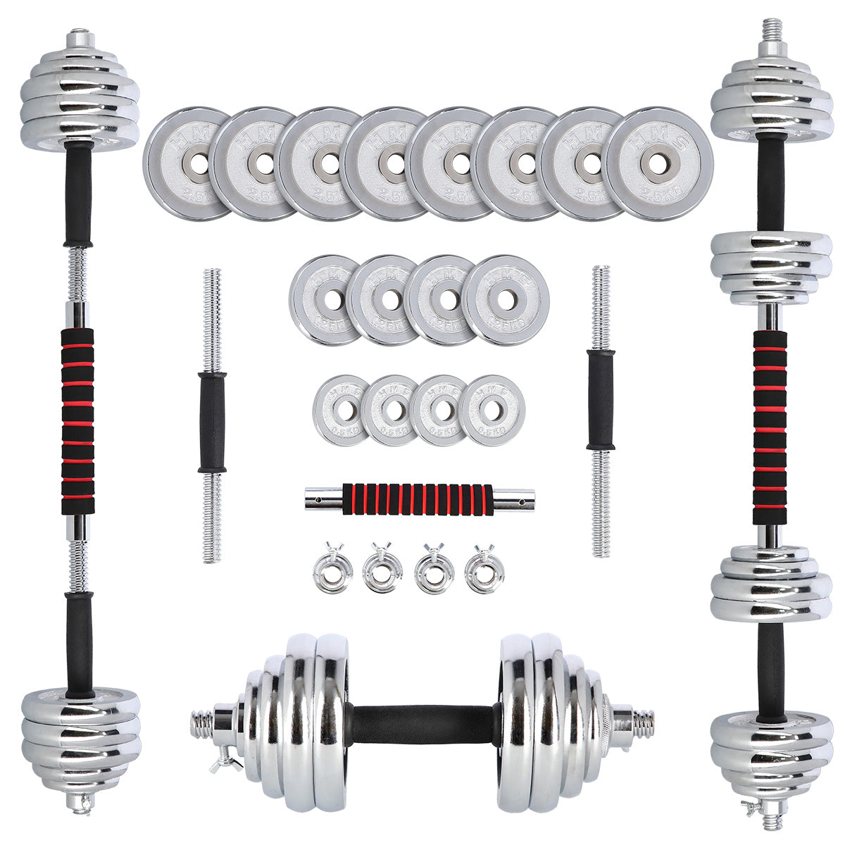 HMS Verstelbare Halter en Dumbbell Set met Opbergkoffer - 30 kg