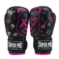 Super Pro Combat Gear Bokshandschoenen Kids Bear - Zwart/Roze