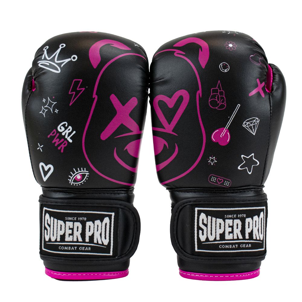 Super Pro Combat Gear Bokshandschoenen Kids Bear - Zwart/Roze