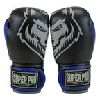 Super Pro Combat Gear Bokshandschoenen Kids Wolf - Zwart/Blauw