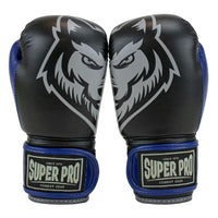 Super Pro Combat Gear Bokshandschoenen Kids Wolf - Zwart/Blauw